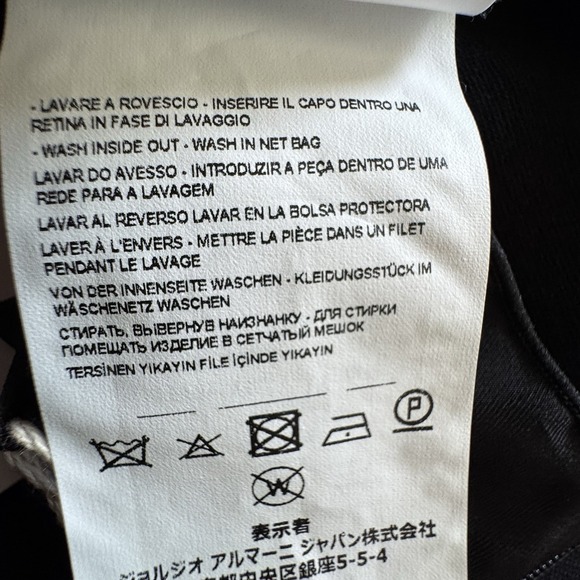 Emporio Armani Jersey Stretch Midi Pencil Skirt Size 2 Black Below Knee - Picture 12 of 16